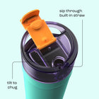 Bubba DualSip Insulated Stainless Steel Water Bottle - 24 oz (710 ml)-Vacuum-insulated stainless steel: drinks stay cold for hours
