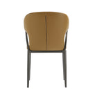 Manhattan Comfort Kirsten 20.5" Modern Leatherette Upholstered Dining Chair - Camel - Set of 4-Delivered to you Fully Assembled! No Assembly Required