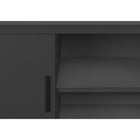 Monarch Specialties 72" L Office Hutch with Storage Doors - Grey Laminate - Black Metal-9