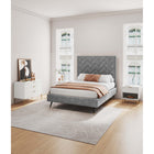 Manhattan Comfort DUMBO Modern 1-Drawer Nightstand and 3-Drawer Dresser Set - White-Includes 4 Full Extension Drawers Designed in Vertical Textured Ribbed Lines.
