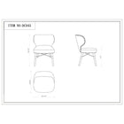 Manhattan Comfort Strine 21.65" Modern Velvet Upholstered Dining Chair - Blue - Set of 2-Upholstered in Luxurious Velvet and Leatherette with High Density Foam Filled Padding