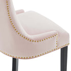 Modway Marquis Performance Velvet Dining Chairs - Pink - 2 Pack-9