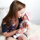 JC Toys La Baby Soft 16" Baby Doll - Pink with Pacifier - Caucasian-Lifelike details