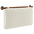 Modway Anela Wall-Mounted Chenille Upholstered Twin Headboard - Cream Walnut-Twin Size Floating Headboard