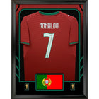Frameworth Official FIFA World Cup 2026 Portugal Cristiano Ronaldo Framed Replica Jersey - 25.75" x 33.75"-Officially licensed FIFA World Cup 2026 framed replica jersey display featuring Cristiano Ronaldo.