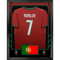 Frameworth Official FIFA World Cup 2026 Portugal Cristiano Ronaldo Framed Replica Jersey - 25.75" x 33.75"-Officially licensed FIFA World Cup 2026 framed replica jersey display featuring Cristiano Ronaldo.