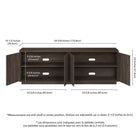 Hudson&Canal Hanson TV Stand for TV's up to 75" - Alder Brown-8