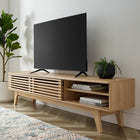 Modway Render 70" TV Stand - Oak-Full-Extension Center Glide Drawer