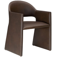 Modway Talia Vegan Leather Dining Armchair - Espresso-Premium Faux Leather Upholstery