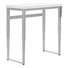 Monarch Specialties 7683 48" Computer Desk - White/Adj.Height/ Silver Metal-6