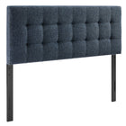 Modway Lily Upholstered Full Size Headboard - Navy Chenille-Chenille Fabric Upholstery