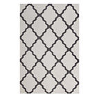 Modway Marja Moroccan Trellis Area Rug - 8 ft W x 10 ft L - Ivory/Charcoal-Moroccan Trellis Area Rug
