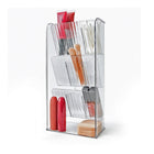 Azar Three Tier Tilt Organizer - 9.87" x 4.75" x 3.12" - Clear-Compact vertical footprint maximizes space without crowding surfaces