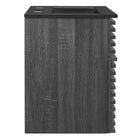 Modway Render 18" Wall-Mount Bathroom Vanity - Charcoal/Black-Ceramic Sink Basin