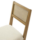 Modway Nimba Faux Rattan Fabric Dining Chairs - Heathered Weave Ivory - 2 Pack-10