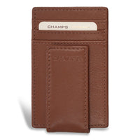Champs Onyx Leather Mag Card Case - Brown-Leather Mag Card Case