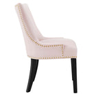 Modway Marquis Performance Velvet Dining Chairs - Pink - 2 Pack-Non-Marking Foot Caps