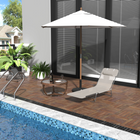 Outsunny Outdoor Lounge Chair - Folding Adjustable Reclining Chair - Beige-5 position adjustable back - from 0 to 180 degrees to meet your requirements for great comfort