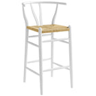 Modway Amish Wood Bar Stool - White-Elm Wood Bar Height Stool