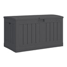 Suncast Deck Box - 50 Gal. - Peppercorn-All weather resin construction provides water resistance and UV protection.
