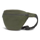 Champs Onyx Leather Waist-Pack - Khaki-Front zipper 