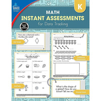 eBook: Carson Dellosa Publishing Instant Assessments for Data Tracking: Math Workbook - Grade Kindergarten-The perfect resource for teachers who use data tracking to monitor student progress