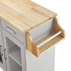 Modway Cuisine Kitchen Cart - Light Grey Natural-10