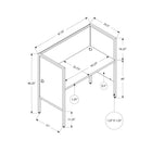 Monarch Specialties 48" L Office Cubicle Desk - White Laminate - Silver Metal-Convenient space saver cable management hole in the easy to clean top, with a privacy panel for an efficient and productive work station