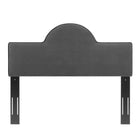 Modway Dawn Performance Velvet Twin Headboard - Charcoal-Dense Foam Padding