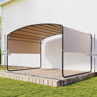 Outsunny 10 ft W x 13 ft L Retractable Pergola Canopy - Outdoor Metal Pergola Gazebo-Triangle supports for added stability