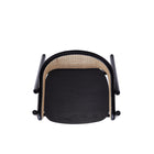 Manhattan Comfort Versailles 23.62" Industry Chic Arm Chair - Black and Natural Cane - 2 Pack-30 Day Limited Manufacturer's Warranty