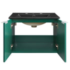 Modway Maybelle 24" Wall-Mount Bathroom Vanity - Green/Black-8