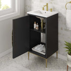Modway Awaken 18" Bathroom Vanity - White/Black-8" Centerset Holes