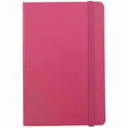 JAM Paper Hardcover Large Journal Notebook with Elastic - 70 Lined Sheets - 5 7/8" x 8 1/2" - Pink-Colour: Pink Berry | Be stylish and organized with a colourful note book.