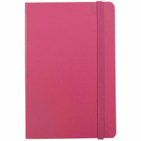 JAM Paper Hardcover Large Journal Notebook with Elastic - 70 Lined Sheets - 5 7/8" x 8 1/2" - Pink-Colour: Pink Berry | Be stylish and organized with a colourful note book.