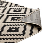 Modway Perplex Geometric Diamond Trellis Indoor/Outdoor Area Rug - 8 ft W x 10 ft L - Black/Beige-8