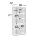 Sauder Arch 5-Shelf Bookcase - Chalked Chestnut-Sauder trusted service: For questions about product or assembly, we are here to help