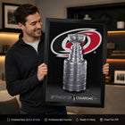 Frameworth Carolina Hurricanes 20" H x 29" W Framed Canvas 2026 Stanley Cup Champions Framed Canvas Wall Art 22.5x31.5 Frameworth - Licensed-Frameworth quality: Made in Canada by Frameworth Sports Marketing, established 1992, producing officially licensed sports memorabilia