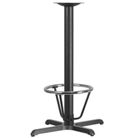 Flash Furniture Chrome 22"W x 30"L Bar Height X-Base, Black (XUT2230BAR3CFR)-Restaurant Table Base