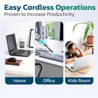 Purely C105 Wireless Mini Vacuum & Air Duster-Includes a 5 cleaning nozzle attachment accessories to help you get to hard-to-reach areas or to concentrate vacuum/air flow as needed.