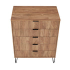 Manhattan Comfort DUMBO Modern Dresser Set and 5-Drawer Tall Dresser Set - Golden Brown-10