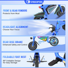Gyrocopters Radi8 Electric Scooter for Kids - Speed 25 kmph - Range 20 km - LED Lights - Blue-With a top speed of 25 km/h and a specialized "Push-to-Start" safety feature, young riders enjoy a smooth, secure acceleration that keeps them in total control of their journey