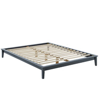 Modway Lodge Wood Queen Platform Bed Frame - Grey-Solid Wood Platform Bed Frame