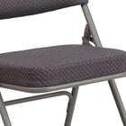 Flash Furniture HERCULES Series Premium Curved Triple Braced & Double Hinged Grey Fabric Metal Folding Chairs - 4 Pack-Curved Triple Braced and Double Hinged Frame