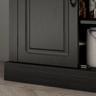 HOMCOM 71" H Freestanding Kitchen Pantry Cabinet with 4 Doors and Compartment - Black-Colour: Distressed Black 
