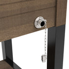 Permasteel 80 qt Wood Grain Rolling Patio Cooler with Divider - Brown-Four swivel caster wheels (two lockable)