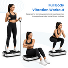 MotionGrey Vibration Plate Exercise Machine with Resistance Bands and Remote Control - 265 lb Capacity - Black-Resistance bands add upper-body exercise options while using the vibration platform