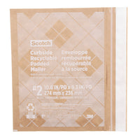 Scotch Curbside Recyclable Padded Mailer - Size 2 - 10.5" x 9"-Curbside recyclable