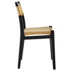 Modway Wynn Rope and Wood Dining Side Chairs - Black/Natural - 2 Pack-7