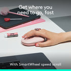 Logitech Pop Icon  Bluetooth Keyboard & Mouse Combos -  Rose-Easily Hop Across 3 Devices: Connect with Bluetooth to up to 3 wireless devices across OS (Windows, macOS, iPadOS, iOS, ChromeOS) and switch between them with a press of the Easy-Switch button
